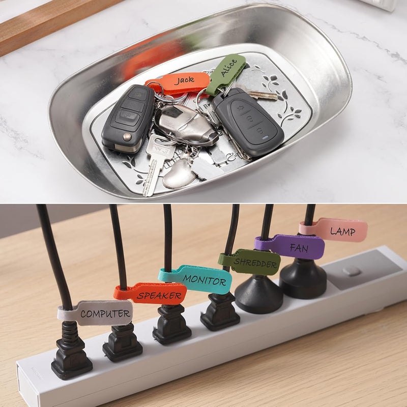 Trilancer Cable Cord Labels Large Size, for Organizing Wires and Identification, Multicolored Handwriting Cable Tags, Reusable with Multiple Uses - 35 PCS - Image 4